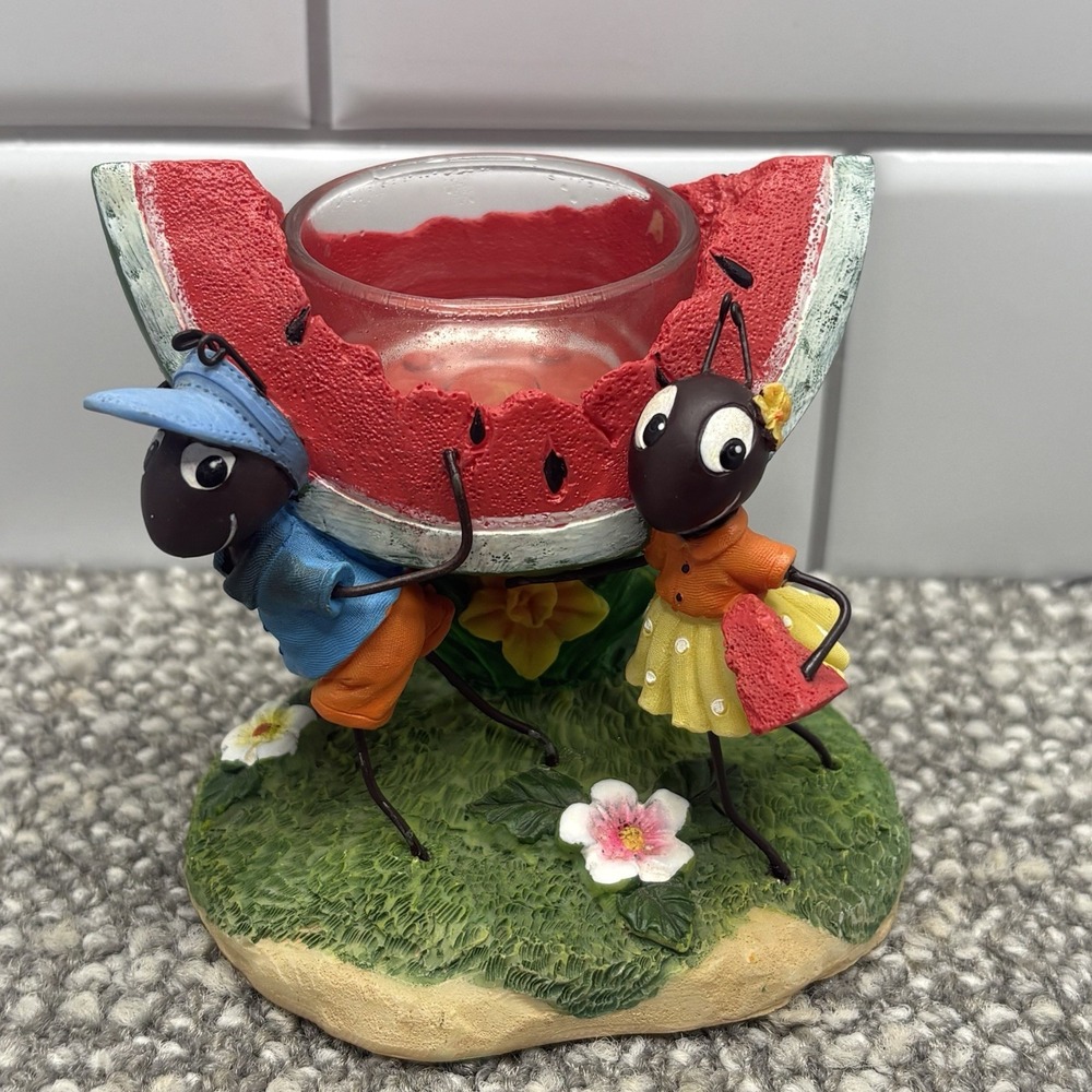 Yankee Candle Tealight‎ Holder Ants Picnic Watermelon Discontinued